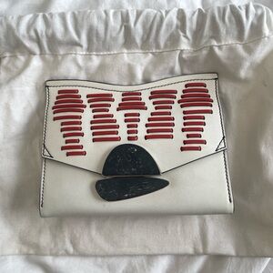 Proenza Schouler White and Red Clutch